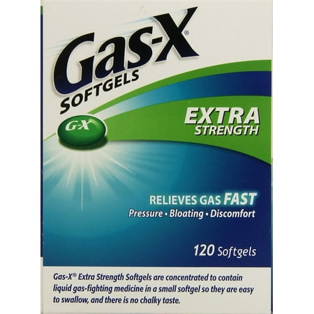 Gas-X Extra Strength Antigas  Relieves Gas Fast Simethicone 125mg 120