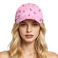 thumbnail image 2 of bravefron Cancer Awareness Gift Cap Washed Distressed Trendy Design Adjustable Baseball Hat for Women Men Friends Family Breathable Lightweight Durable Awareness Cap, 2 of 4
