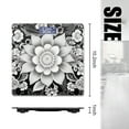 thumbnail image 2 of High Precision Body Weight Scale Smart Bathroom Scales with Large LCD Display(400lbs),Decorative for Bedroom-Intricate Floral Ornament In Grayscale On Black Background, 2 of 4