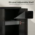 thumbnail image 4 of HOMCOM Armoire de Rangement en Métal avec Tablette Réglable, Classeur, Noir, 4 of 10