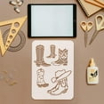 Cowboy Boots and Hat Painting Stencil 8.3x11.7" Cowgirl Boot with Spur Big Stencil Western