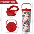 thumbnail image 4 of 30 Oz Tumbler Oil Painting Tumbler with Lid and Straw, Birthday Gift Cup for Friend Women Men Coffee Travel Mug Thanksgiving Day Halloween Christmas Gift Water Bottle, 4 of 7