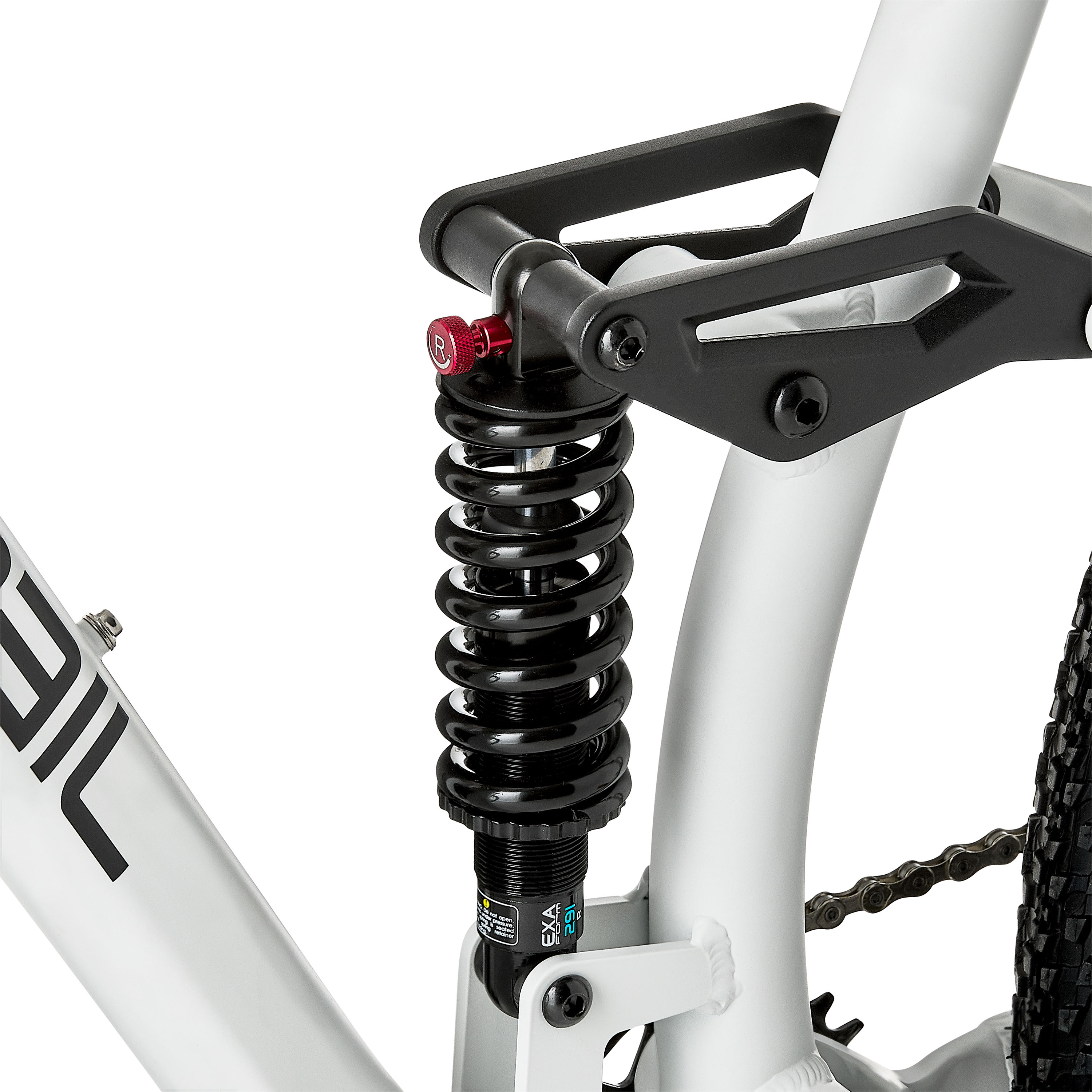 Bicicleta de montaña de suspensión total FS.2 Slalom 29 de Ozark Trail, cuadro grande, para ciclistas de 5 pies 10 pulg a 6 pies 2 pulg o más, color blanco hueso, adulto unisex 4
