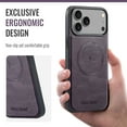 thumbnail image 5 of Nalacover Case Compatible for iPhone 17 Pro Max, [Support MagSafe Wireless Charging] Flip Magnetic Premium Leather Wallet Cover with Detachable Card Holder Kickstand Shockproof Case, Purple, 5 of 12