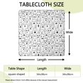 thumbnail image 2 of Black and White Halloween Ghosts Square Fitted Tablecloth with Elastic Edge,Square Table Cover,Washable Elastic Table Cover for Home Kitchen Party Decor 34"x34", 2 of 6