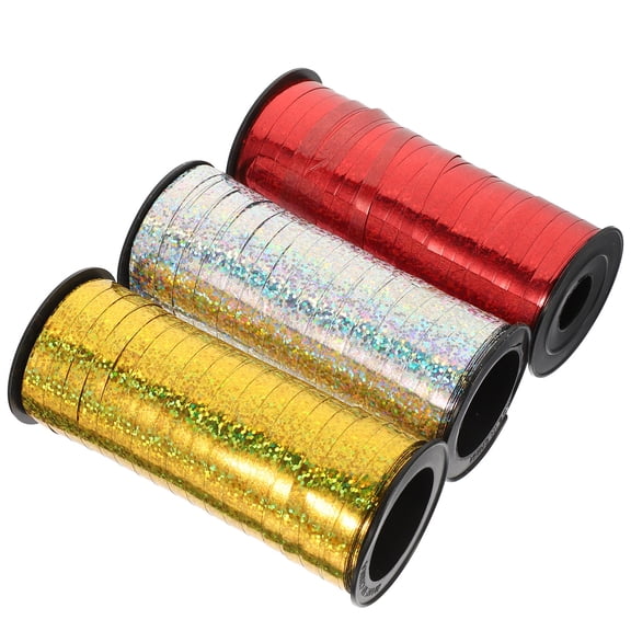 HOMEMAXS 3 Rolls Balloon Decorative Ribbon Christmas Gift Wrapping DIY Ribbon 3pcs