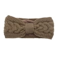 thumbnail image 1 of Sonducket Diademas de ganchillo invierno elástico de punto de punto ancho cálido grueso Universal calentador de orejas diadema regalos para mujeres Accesorio para el cabello Caqui Sonducket AP009571-09B, 1 of 6