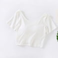 thumbnail image 3 of Summer Sets Women 2 Piece Outfits Two Piece Sets for Women Spring Clothing Set Female Round Neck Short Sleeve Tops Pants Sets Long Pant Style S_651 Women's Tracksuits White XL, 3 of 7