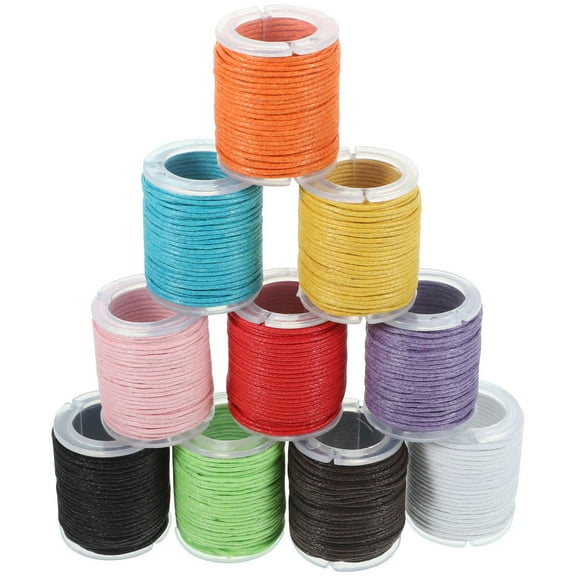10 Pcs Cord for Bracelet Making Waxed Cotton Soft Drawstring