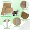 thumbnail image 5 of GONICHA Outdoor Cat House Weatherproof, Poly Lumber Cat Houses for Outdoor Cats Insulated, Feral Cat Shelter with Escape Door and Openable Roof ,Teak color, 5 of 7