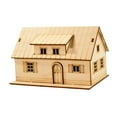 thumbnail image 2 of Miniature House 3D Model Architecture Wooden Material Desktop Decorative Diorama for Adults Kids Hobby, 2 of 9