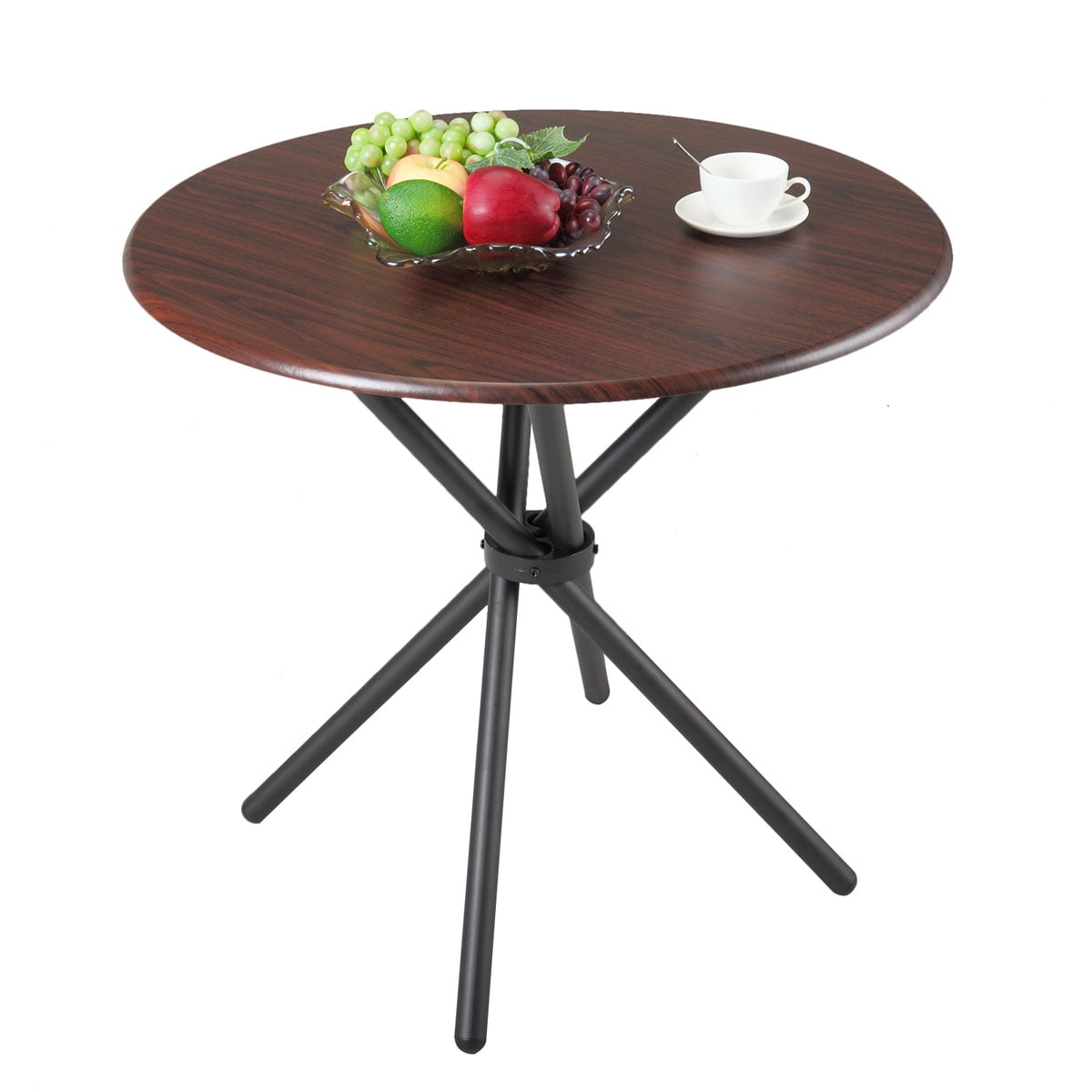 Lowestbest Dining Table, Round Dining Room Table Breakfast Table, Kitchen Dining Furniture for Restaurant, Brown