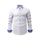 thumbnail image 1 of Blusa y camisa de manga larga con cuello vuelto para hombre, cárdigan liso de moda con cuello vuelto, camisa de negocios con botones, blusa de poliéster para hombre, 1 of 8