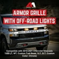thumbnail image 2 of AMERICAN MODIFIED Armor Grille w/ Lights for 19-21 Chevy Silverado 1500, Chrome, 2 of 8