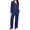 Denim Blue, variant on Women's Cloud-Soft Fleece Pajama Sets Long Sleeve Button Down Pjs Fall and Winter Sleepwear Lounge Sets with Pockets