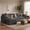 Grey, variant on Aiho 110" Modular Corduroy Sofa with Movable Ottoman, Double Layer Seat Cushion, Adjustable Lumbar Support, Machine Washable Cover - Green