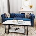 thumbnail image 4 of Baxluxe Marble Coffee Table, 40-inch Marble Top, Metal Steel Frame, WHite, 4 of 7