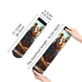 thumbnail image 2 of Uemuo Maple Meditating Bear Printed Crew Socks, Moisture-Wicking Socks, Athletic Socks for Men Breathable Cushion Socks Casual Sport Socks for Running Traveling, 2 of 6