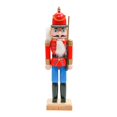 thumbnail image 3 of Wooden Nutcracker Christmas Decoration Festive Collectible Painted Traditional Red, 3 of 9