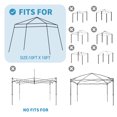 thumbnail image 5 of 10x10 Canopy Tent Replacement Top, Instant Outdoor Pop Up Canopy Cover for Slant Leg, 5 of 7