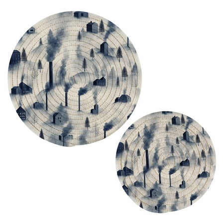 

Factory Pattern Cotton Braided Potholders 2 Pack Heat-Resistant Pads 7.09 and 9.45