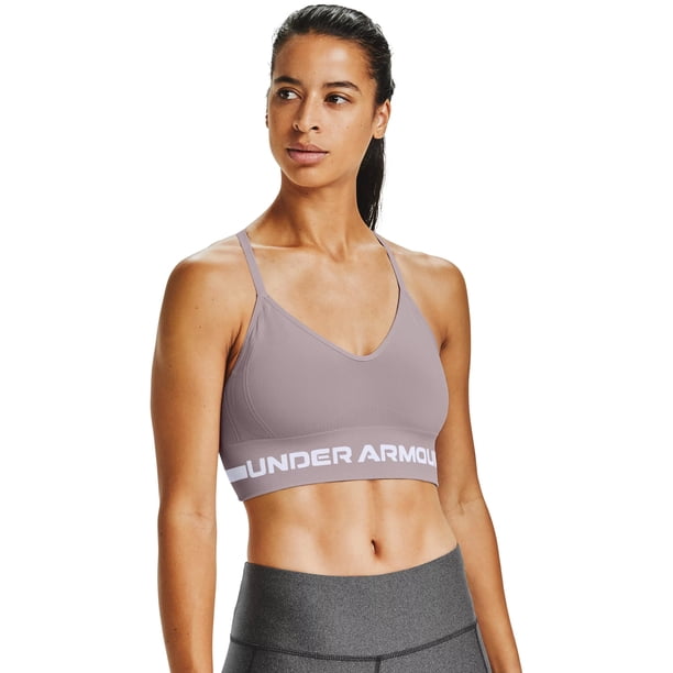 Top Deportivo Under Armour Sin Costuras Bajo Largo Dash Rosa para Mujer