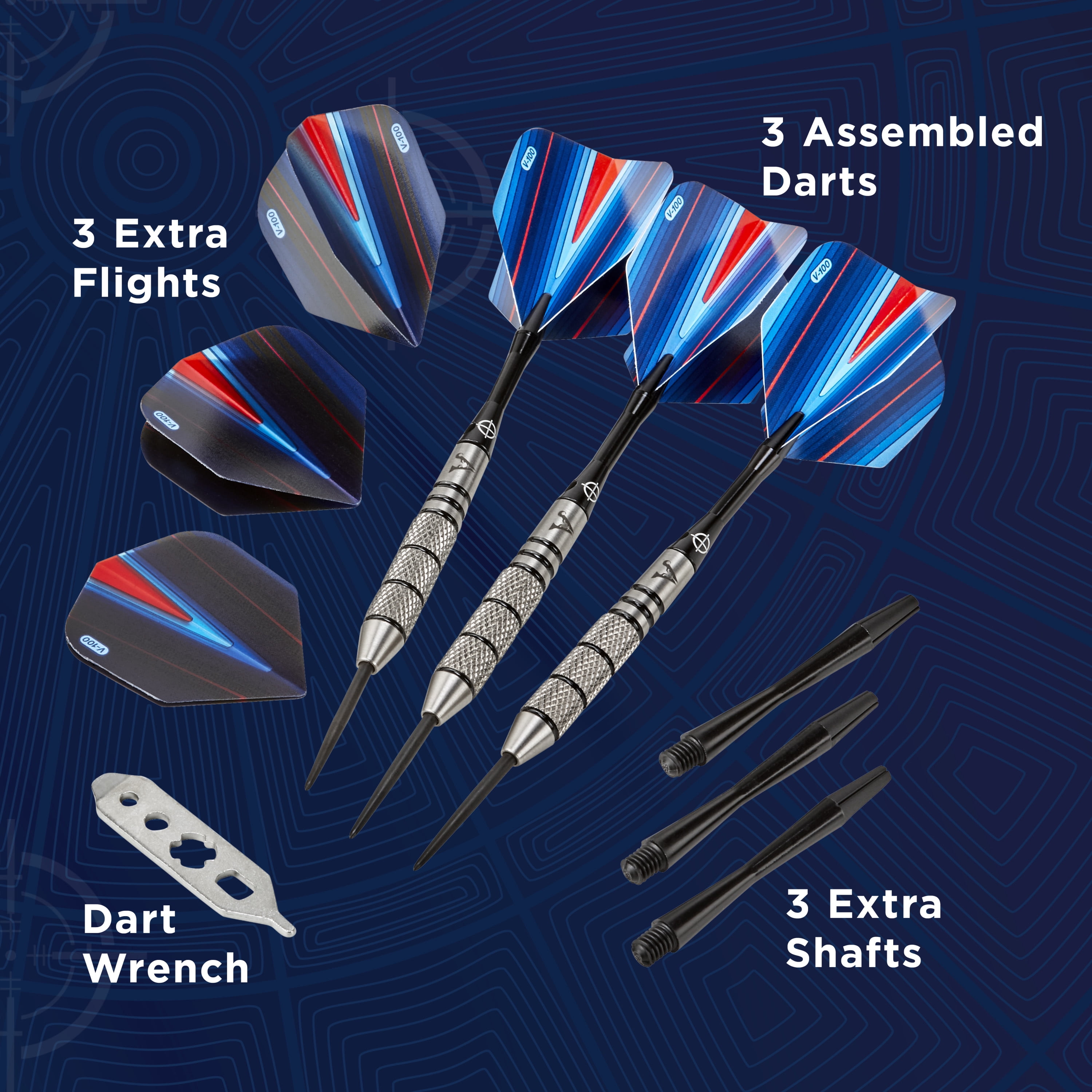 Viper Sidewinder 80% Tungsten Professional Steel Tip Dart Set,, 21 Grams