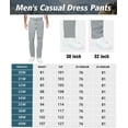 thumbnail image 5 of Lavenicole Men's Golf Work Pants 30" 32" Classic Fit Stretch Flat Front Casual Dress Pants with Pockets Light Gray, 5 of 6