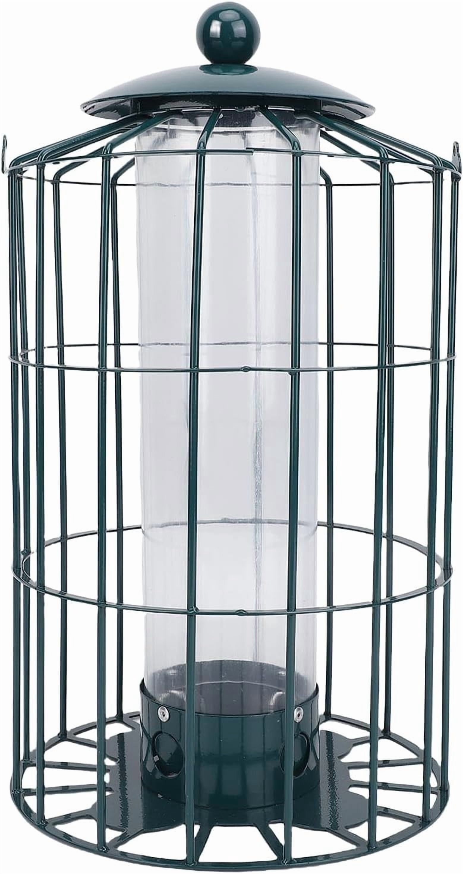 Squirrel Proof Bird Feeder,Bird Feeder For Balcony,Squirrel Proof Bird Feeders for Outdoors Hanging,Bird Feeder with 4 Ports, Chew-Proof & Weather Resistant, Backyard Gift,Proof Caged(13*7IN)
