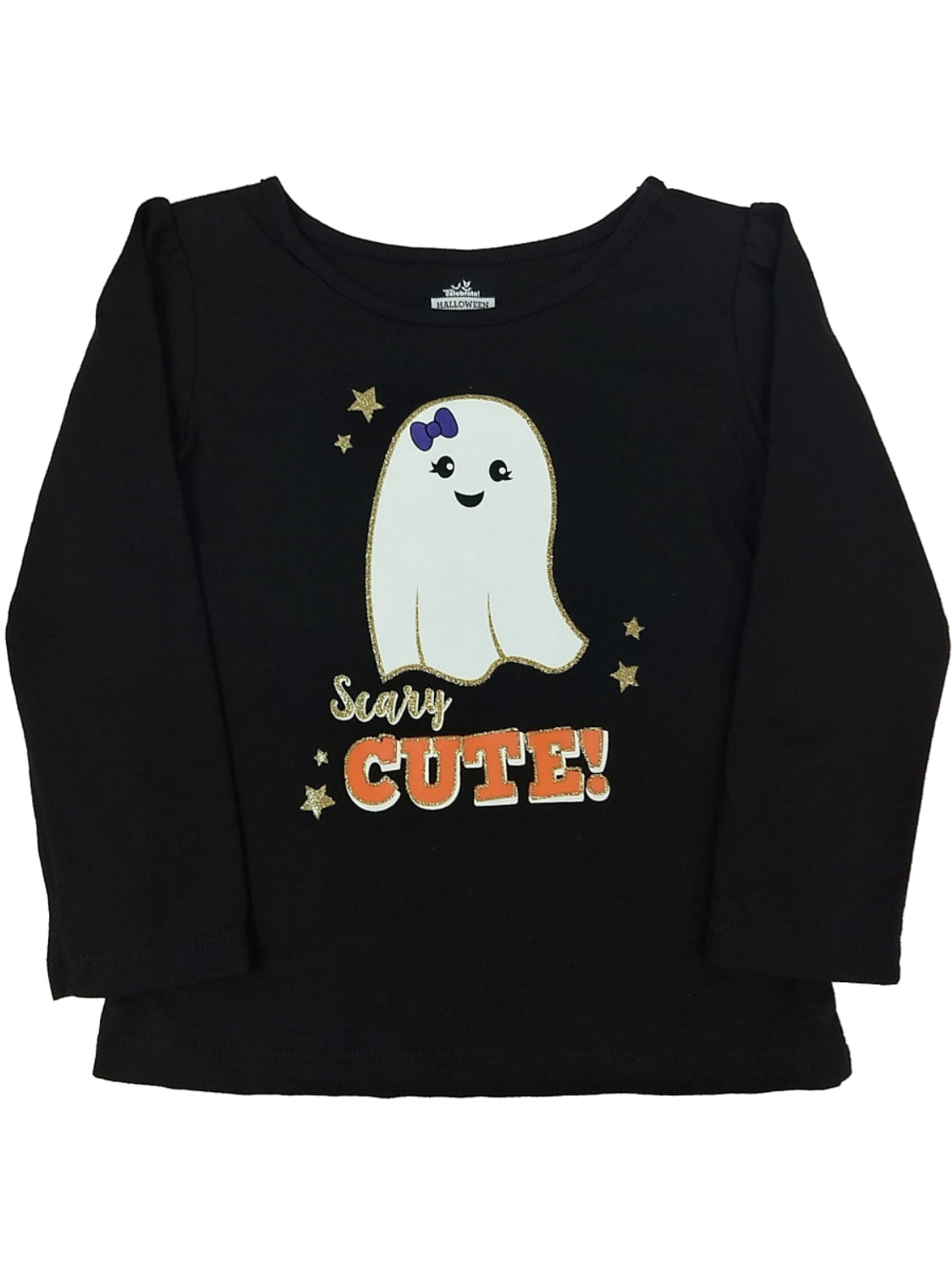 Way To Celebrate Toddler Girls Halloween Scary Cute Long Sleeve Shirt