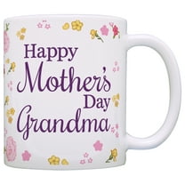 ThisWear Mothers Day Gifts Happy Mother's Day Grandma Gift for Grandma Mom 11 ounce Coffee Mug Floral