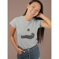thumbnail image 2 of Planet Floating On A Hand Shaped T-Shirt Women -Image by Shutterstock, Female x-Large, 2 of 4
