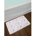 thumbnail image 2 of Romantic Bath Mat, Vintage European Paris Eiffel Tower with Flowers Floral Swirls Art, Non-Slip Plush Mat Bathroom Kitchen Laundry Room Decor, 29.5 X 17.5 Inches, Pale Blue Pink and White, Ambesonne, 2 of 2