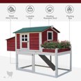 thumbnail image 2 of Simply-Me Chicken Coop Large Wooden Outdoor Bunny Rabbit Hutch Hen Cage with Ventilation Door, Removable Tray & Ramp Garden Backyard Pet House Chicken Nesting Box, 2 of 8