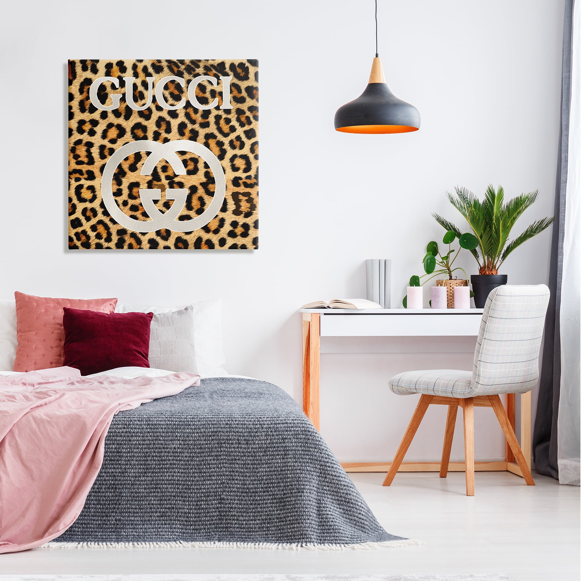 Stupell Industries Trendy Glam Leopard Spots Beauty & Fashion Painting Gallery Wrapped Canvas Print Wall Art, 30 x 30