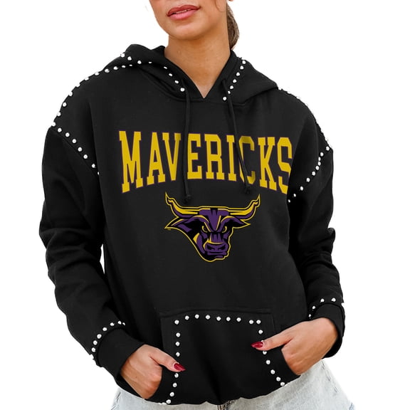 Women's Gameday Couture  Black Minnesota State Mavericks Studded Pullover Hoodie
