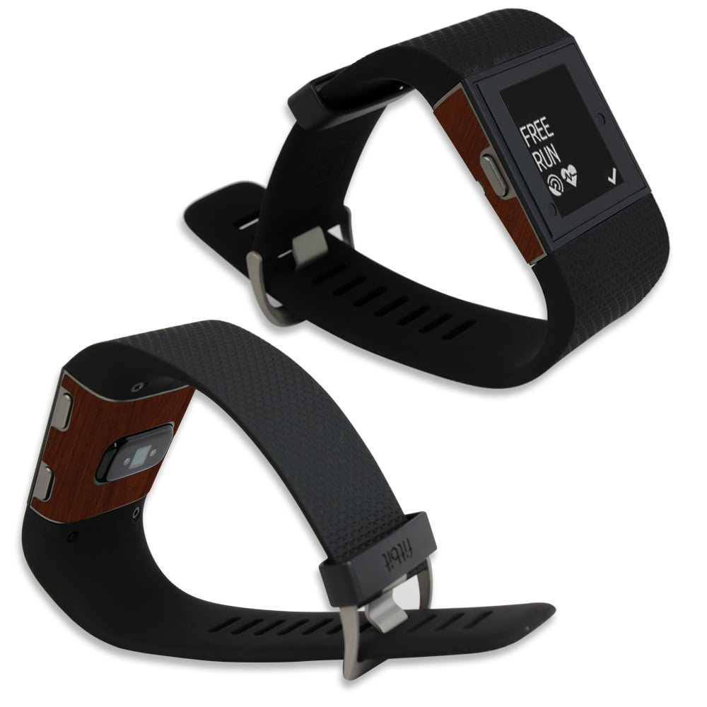 Skinomi TechSkin - Dark Wood Skin & Screen Protector for Fitbit Surge
