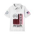thumbnail image 6 of CCRFTGI Polo Shirts for Kids Girls Size 10-12 Patriotic Shirt We The People 1776-2026 Polo Shirts School Uniform Athletic Sport Print Lapel Button Collared Polo Summer Tops White 3-4 Years, 6 of 7