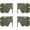 Green, variant on Hinge for Military Humvee Hard X-Doors, 2nd Generation Heavy Duty Design, Pack of 4, Green