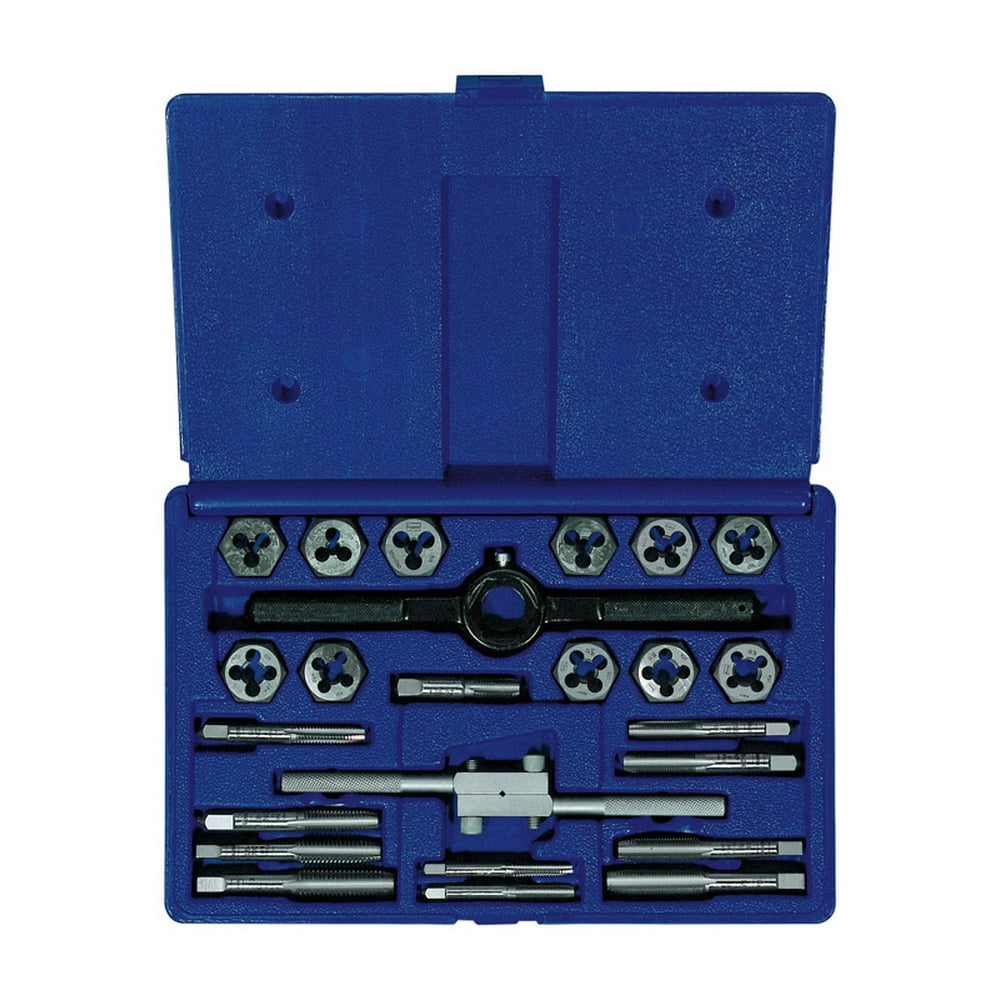 Irwin Hanson High Carbon Steel SAE Tap and Die Set 1/4 20NC, 1/420NF