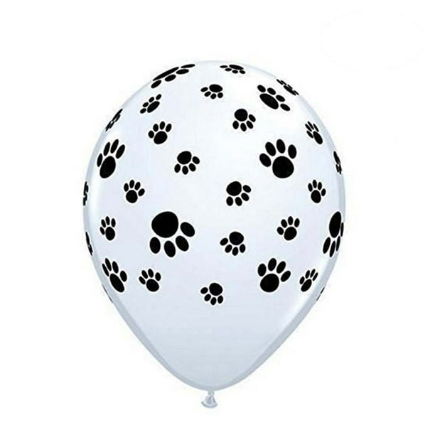 50 globos de látex de 30 cm con forma de perro para fiestas de cumpleaños, bodas, regalos y decoraciones (blancos)