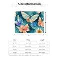 thumbnail image 4 of YFYANG Lightweight Warm Flannel Blanket, Watercolor Butterfly Floral Pattern Throw Blanket for Bed, Sofa, Travel, Camping, 50"x40", 4 of 7