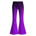 thumbnail image 6 of Girls Bell Bottom Pants High Waist Baggy Wide Leg Pants Back to School Clothes Gradient Pants Size 5-16 Years, 6 of 6