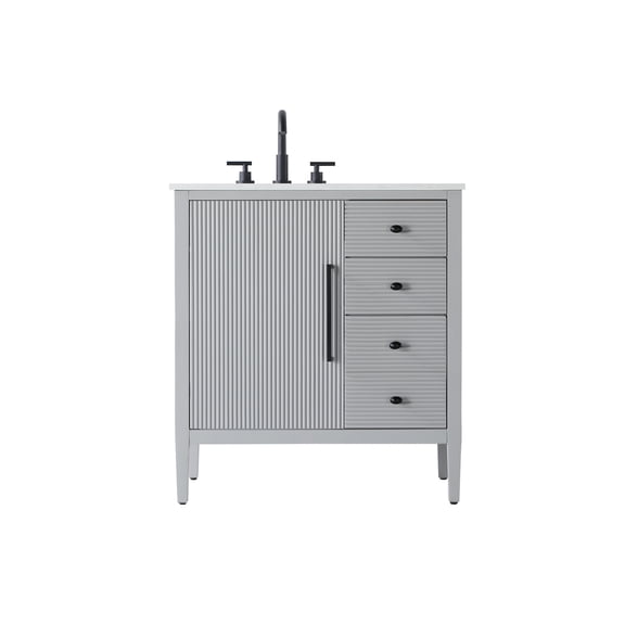 Elegant Lighting VF29632GR Blakely 32" Free Standing Single Basin Vanity Set - Grey