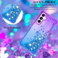 thumbnail image 4 of Glitter Telephone Case for Samsung A15 5g Case Clear Silicone for Women Girls, Cute Gold Cover Samsung Galaxy A15 5g Case Shockproof Aesthetic Durable Bumpers (Purple-Blue), 4 of 14