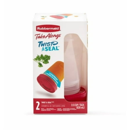 Rubbermaid Take Alongs Twist and Seal Reusable Food Container - 2 pk