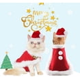 thumbnail image 5 of ZHAOCHENG Juego de 2 capas navideñas para mascotas Gorro de Papá Noel ajustable Disfraz navideño para cachorros y gatos pequeños y medianos, 5 of 5