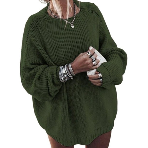 Frontwork Chunky Knit Sweater for Women Lightweight Oversized Pullover ...