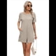 thumbnail image 3 of Mono de Verano para Mujer, de Corta, Holgado, Informal, con Cuello en V, Pantalones Cortos, Elegante, Cómodo, con Bolsillos, Color Caqui, XXL, 3 of 8