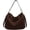 Coffee, variant on Women's Woven Shoulder Crossbody Bag Fashion Checkered Large Totes Casual Handbag Top Handle Purse